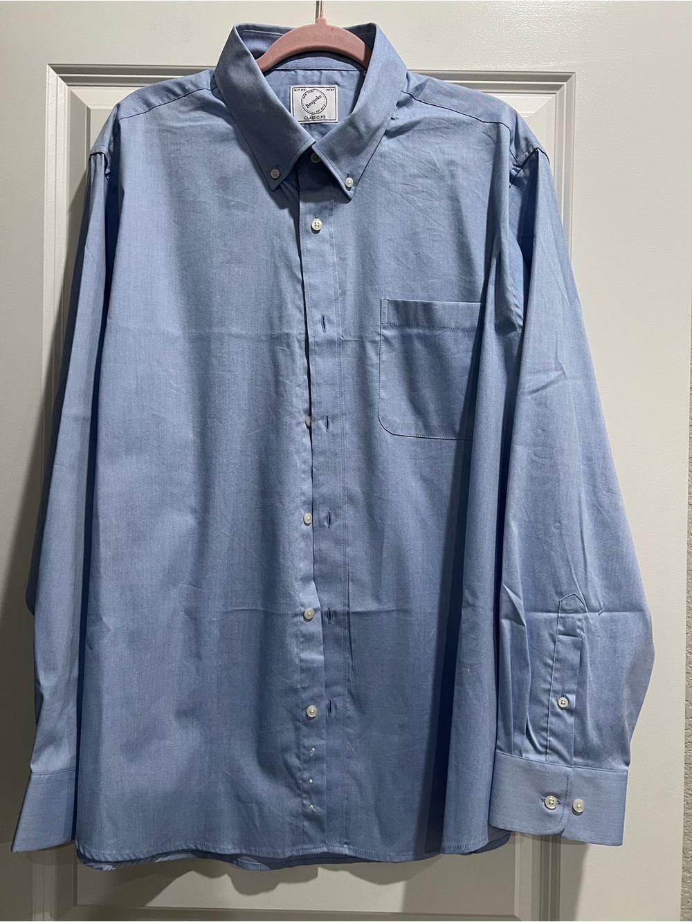 Bespoke Light Blue Button-Down Dress Shirt NWOT